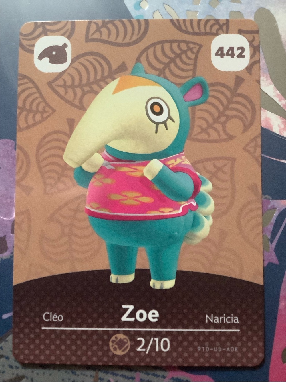Animal Crossing Amiibo Card Zoe